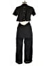 Mod Ref 100% Polyester Solid Black Jumpsuit Size L - photo 2