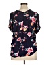 Kaileigh Floral Black Short Sleeve Top Size L - photo 2