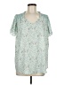 Hailey & Co. 100% Polyester Teal Short Sleeve Blouse Size M - photo 1