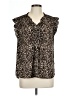 Daniel Rainn Animal Print Brown Sleeveless Blouse Size L - photo 1