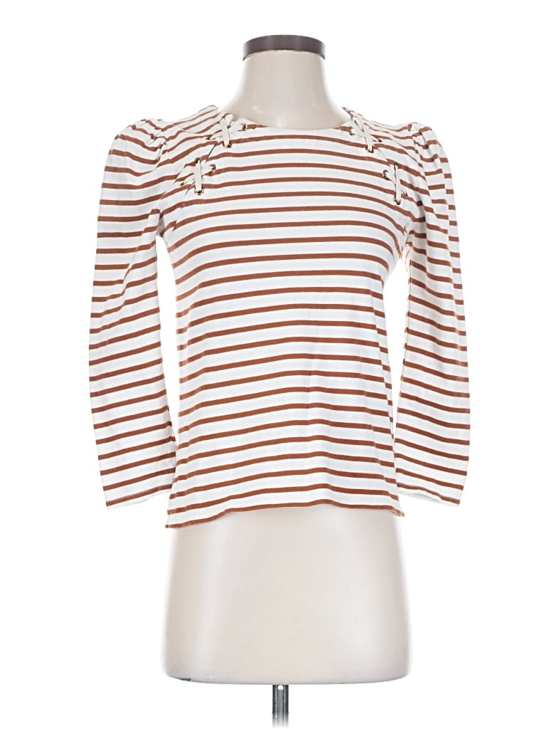 Pre-owned Veronica Beard Jeans 3/4 Sleeve Top In White