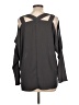 Juicy Couture 100% Polyester Gray Long Sleeve Blouse Size L - photo 2