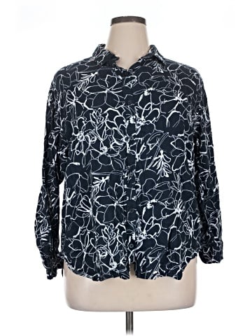 Gloria Vanderbilt 3/4 Sleeve Button-Down Shirt (view 1)