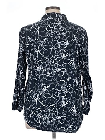 Gloria Vanderbilt 3/4 Sleeve Button-Down Shirt (view 2)
