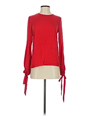 Milly Long Sleeve Silk Top (view 1)