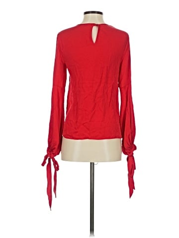 Milly Long Sleeve Silk Top (view 2)