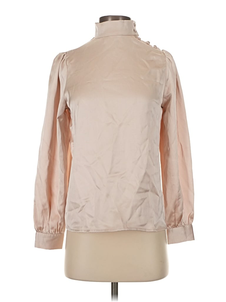 Pre-owned Rachel Zoe Tjx Long Sleeve Blouse In Brown