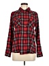 Overdrive 100% Cotton Plaid Red Long Sleeve Button-Down Shirt Size M - photo 1