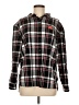 Chicka-D 100% Cotton Plaid Black Long Sleeve Button-Down Shirt Size M - photo 1