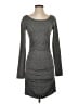 Express Solid Gray Casual Dress Size S - photo 1
