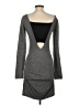 Express Solid Gray Casual Dress Size S - photo 2