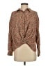 Ivy Jane 100% Rayon Animal Print Brown Long Sleeve Blouse Size XS - photo 1