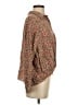 Ivy Jane 100% Rayon Animal Print Brown Long Sleeve Blouse Size XS - photo 4