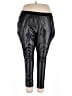 Roaman's 100% Polyester Metallic Black Active Pants Size 26 (2X) - photo 1