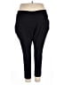 Roaman's 100% Polyester Metallic Black Active Pants Size 26 (2X) - photo 2