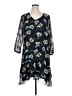 CAbi 100% Polyester Print Blue Casual Dress Size XL - photo 1