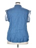 Amaryllis 100% Cotton Blue Sleeveless Blouse Size 2X - photo 2