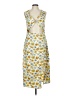 ASOS Design 100% Polyester Print Yellow Casual Dress Size 10 - photo 1