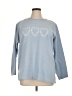 C.D. Daniels Hearts Blue Sweatshirt Size 1X - photo 1