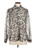 Chico's 100% Polyester Animal Print Silver Long Sleeve Blouse Size Med (1) - photo 1