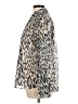 Chico's 100% Polyester Animal Print Silver Long Sleeve Blouse Size Med (1) - photo 5