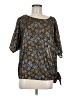 MICHAEL Michael Kors 100% Polyester Gold Short Sleeve Blouse Size M - photo 1