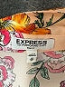Express 100% Polyester Floral Pink Long Sleeve Blouse Size XS - photo 7