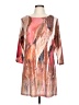 Tesoro Moda Print Brown Casual Dress Size L - photo 1