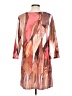 Tesoro Moda Print Brown Casual Dress Size L - photo 2