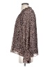 Sen 100% Polyester Animal Print Brown Long Sleeve Blouse Size XS (0) - photo 5