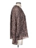 Sen 100% Polyester Animal Print Brown Long Sleeve Blouse Size XS (0) - photo 4