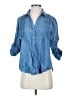 Gloria Vanderbilt Blue 3/4 Sleeve Button-Down Shirt Size S - photo 1