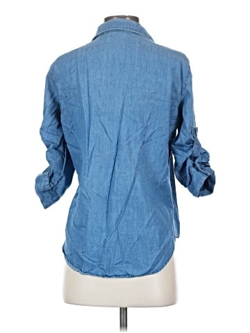 Gloria Vanderbilt 3/4 Sleeve Button-Down Shirt (view 2)