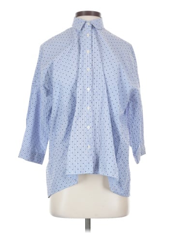Zara Basic 3/4 Sleeve Button-Down Shirt (view 1)