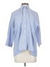 Zara Basic Polka Dots Blue 3/4 Sleeve Button-Down Shirt Size XS - photo 1