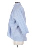 Zara Basic Polka Dots Blue 3/4 Sleeve Button-Down Shirt Size XS - photo 5