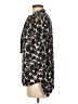 Gap 100% Polyester Print Black Long Sleeve Blouse Size M - photo 5