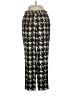 J.Crew 100% Silk Houndstooth Black Silk Pants Size 0 - photo 1