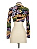 Just Polly Blue Long Sleeve Blouse Size XS - photo 2