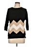 Gabriella Rocha Chevron-herringbone Black Pullover Sweater Size L - photo 1