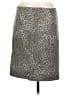 Worth New York Animal Print Gray Silver Wool Skirt Size 8 - photo 1