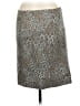 Worth New York Animal Print Gray Silver Wool Skirt Size 8 - photo 2
