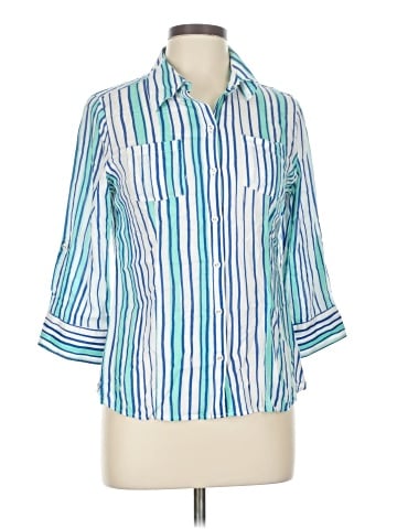 Foxcroft 3/4 Sleeve Button-Down Shirt (view 1)