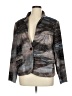 Weill Print Gray Brown Blazer Size 16 - photo 1