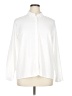 Elizabeth & Clarke 100% Polyester Solid Ivory White Long Sleeve Blouse Size 14 - photo 1