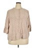 Old Navy 100% Rayon Polka Dots Tan 3/4 Sleeve Blouse Size XXL - photo 1