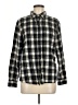 L.L.Bean Plaid Black Long Sleeve Button-Down Shirt Size M - photo 1