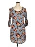 Cool Melon Print Blue Casual Dress Size XL - photo 1