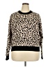 T Tahari Animal Print Tan Black Pullover Sweater Size XXL (estimated) - photo 1