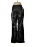 Silence and Noise 100% Polyester Metallic Black Faux Leather Pants Size 6 - photo 2